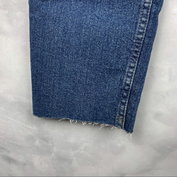 NWT Calvin Klein High-Rise Slim Straight Raw Hem Jeans Vintage Wash Retro 25 - Picture 4 of 9